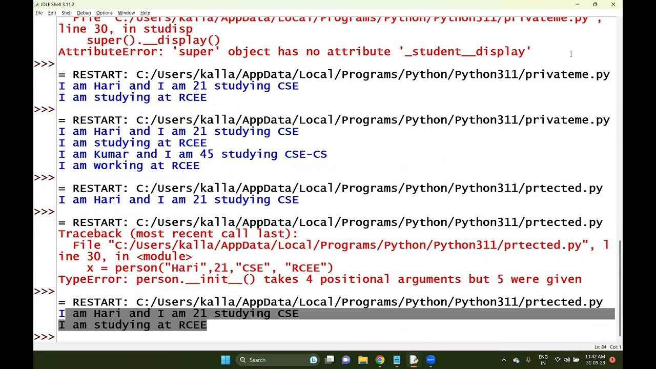 Python Access Modifiers Part 2 - YouTube