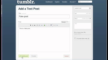 Tumblr Tutorial: How to Create a Post