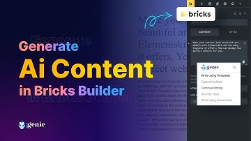 Generate Ai Content in Bricks Builder | Ai Copywriting Tutorial for WordPress using GetGenie Ai