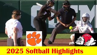 Gardner Webb vs #25 Clemson Softball Game Highlights 4 1 2025
