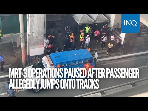 MRT-3 operations paused after passenger allegedly jumps onto tracks | #INQToday