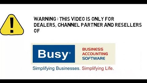 Busy Accounting Software Customization