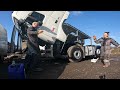 Female Diesel Mechanic Changing cab tilt pump, air dryer filter and air filter Volvo FH 16/2/22