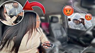 LOCKING MY HUSBAND OUT THE CAR IN A RAIN STORM! *HILARIOUS*