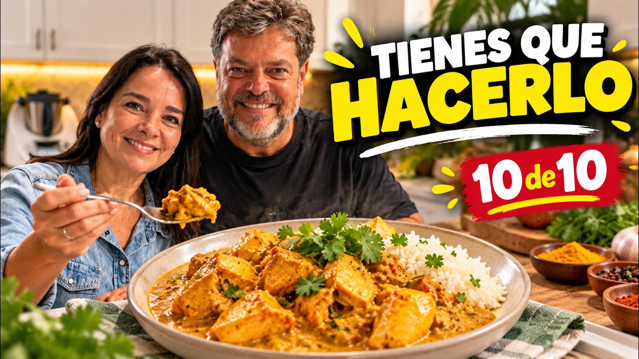 🍛 ¡LA MEJOR RECETA QUE HEMOS HECHO! 🤯 Pollo al curry en Thermomix | Domingo en Pareja