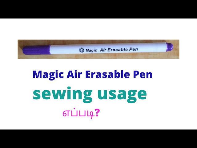 how to use water erasable pen on fabric