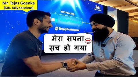 MR. TEJAS GOENKA (MD, TALLY SOLUTIONS) INTERVIEW BY GAURAV SINGH ON TALLY PRIME 4.0 LAUNCHING EVENT