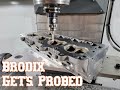 Leveling a brodix cylinder head in a cnc machine probing with custom program