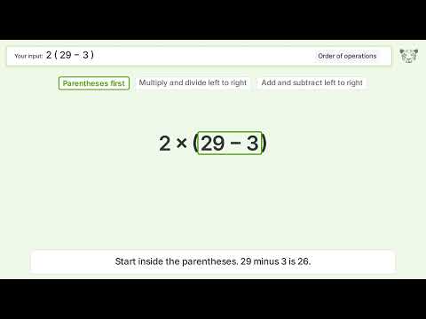 Master Order of Operations: Solve 2(29-3) Step by Step!