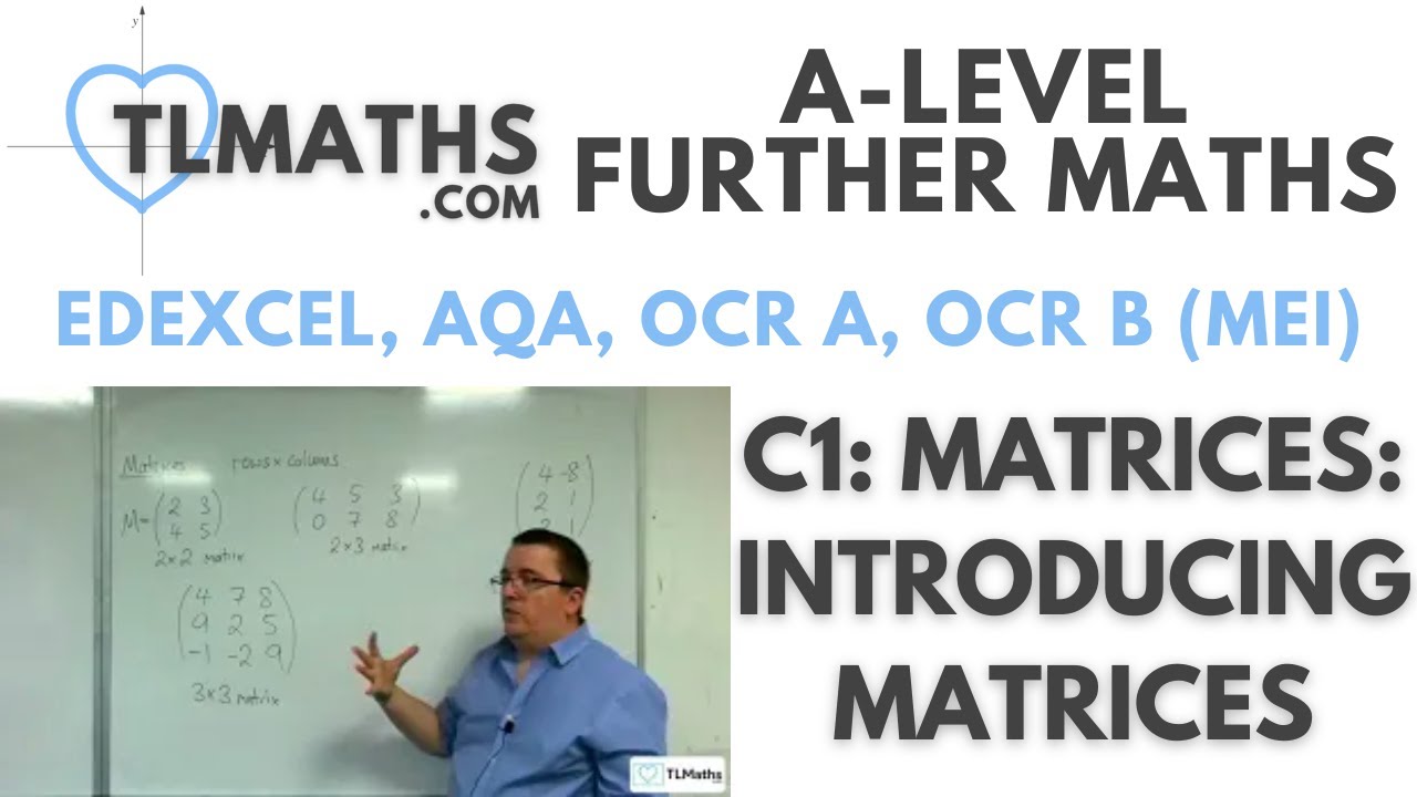 A-Level Further Maths: C1-01 Matrices: Introducing Matrices - YouTube