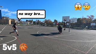 HE DUNKED IT!!😦5V5 BASKETBALL