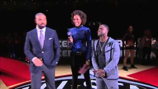Drake And Kevin Hart Square Off   February 12, 2016   NBA All Star Weekend 2016