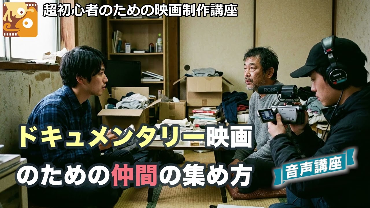 ドキュメンタリー映画のための仲間の集め方 [映画制作/音声講座]