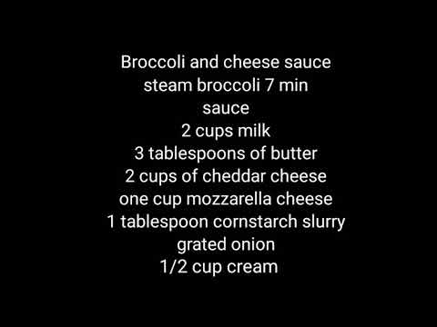 Southern style broccoli and cheese sauce, garlic bread - YouTube