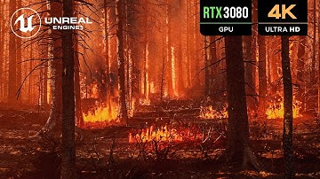 Unreal Engine 5 - Burned Dead Forest - RTX 3080 [4K]