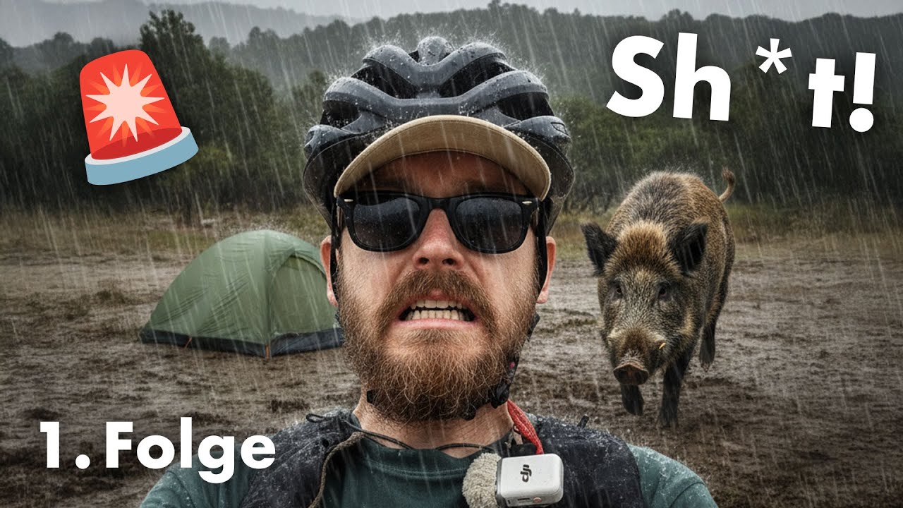 WILDSCHWEINE direkt neben ZELT - Bikepacking Europa STARTET! Folge 1