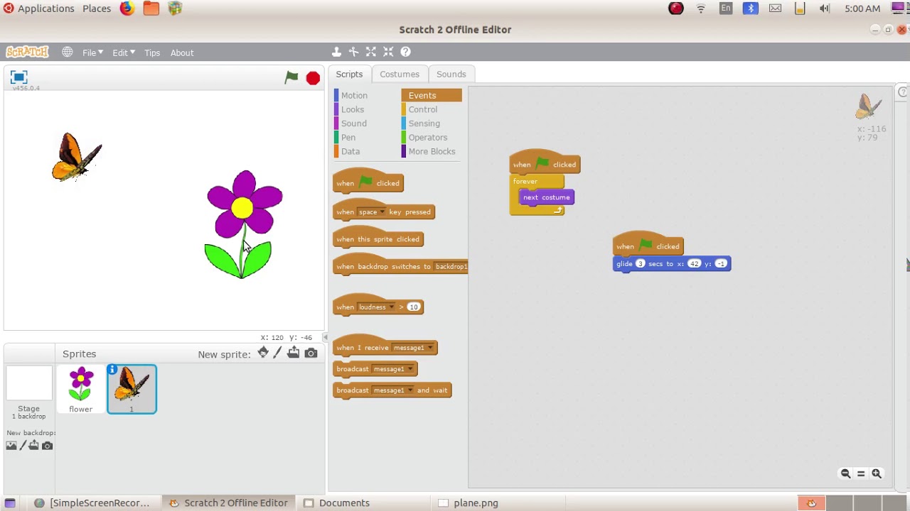 Scratch ButterFly&Flower Game Part2 - YouTube