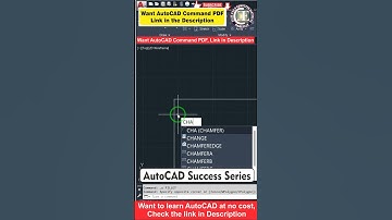 Autocad Tips I Chamfer command #elitecadcomputerinstitute #shorts #autocad #autocadtips #automobile