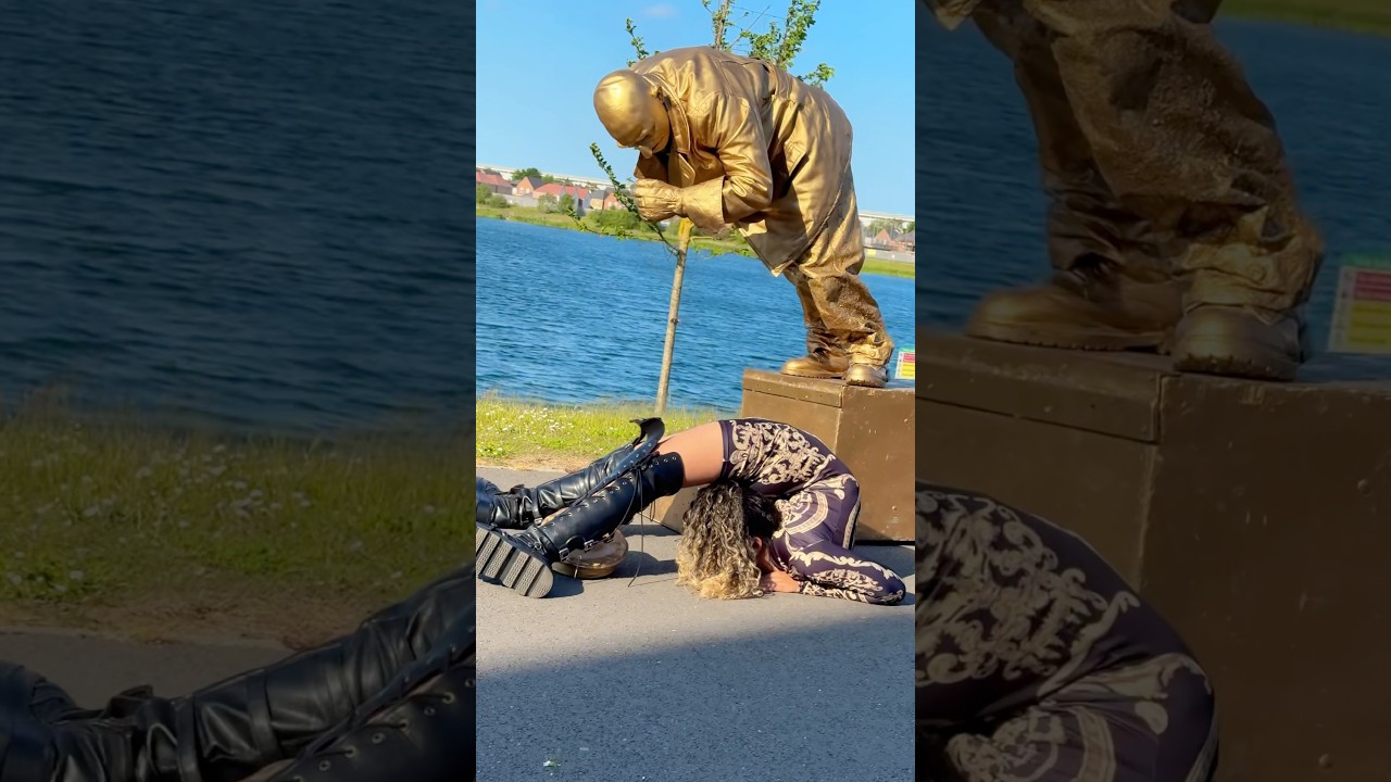 THIS Wasn’t SUPPOSED To HAPPEN! LEVITATING GoldMan STATUE Fail! How?😱 ​⁠@silvermanstatueofficial