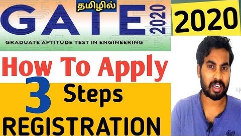How To Apply GATE2020 EXAM Online In Tamil | GATE 2020 IIT DELHI GATE GATE 2020 Online Registration