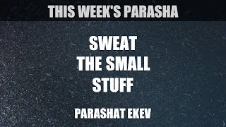 Sweat The Small Stuff | Rabbi Yaacov Haber | Parshas Ekev 5779