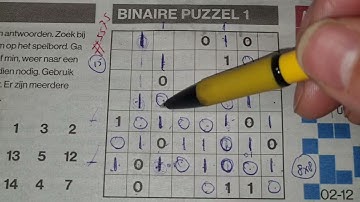 (#5575) Friday. Binary01 Sudoku puzzle. Bonus Extra edition. 12-02-2022 Extra part 3 of 4