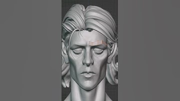 Sculpting Viktor Eyebrows in Blender 3.4 👀🖌️ #shorts