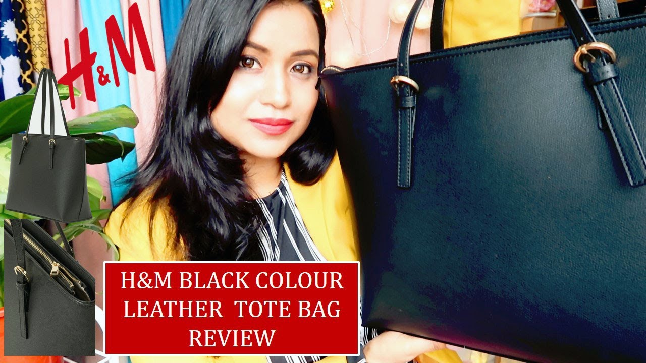 H&M Black Colour Big Tote Bag Review