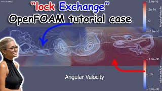 OpenFOAM CFD Tutorial case: lockExchange - #fluiddynamics #fluidmechanics