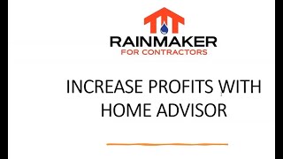 Increase Leads With Home Advisor | Webinar | Rainmaker For Contractors