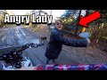 Angry Lady Vs Dirt Bike