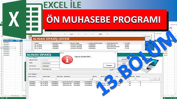Excel ile Ön Muhasebe Programı 13.Bölüm ( Alınan Siparişler )  / Pre-Accounting with excel