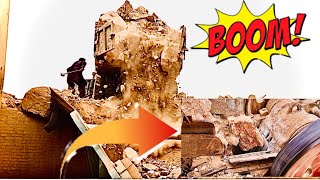 👹GIANT Rubble Master CRUSHER🛠️Rebel Crusher🪨QuARRY Primary Rock Crusher Machine Crushing Operaton