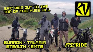 We ride EMTB, 72v Stealth Bombers, 72v Talaria Sting and 72v Surrons on a Long Ride *EPIC RIDE OUT*