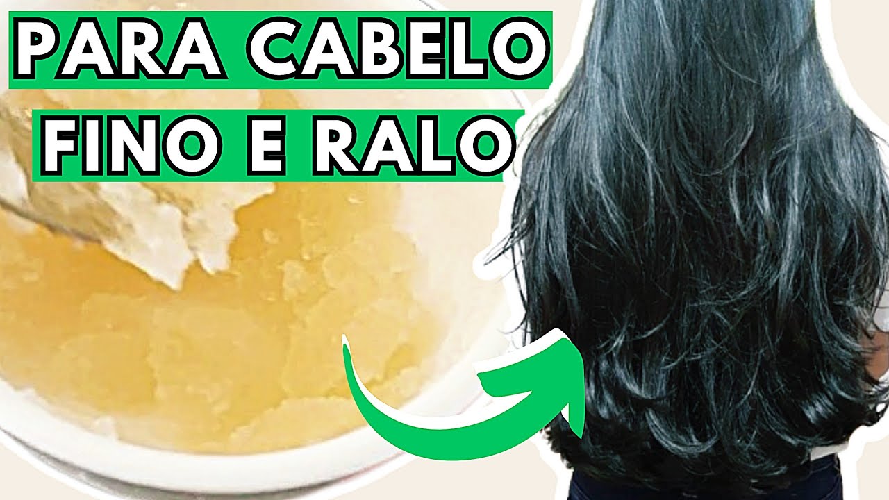 Shampoo para ENGROSSAR CABELO FINO e RALO | Gelatina para engrossar o ...
