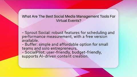 What Are The Best Social Media Management Tools For Virtual Events? - Everyday-Networking