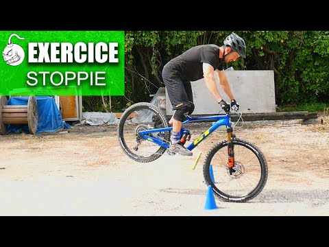EXERCICE VTT : STOPPIE face et virage | BOMBER SHOW