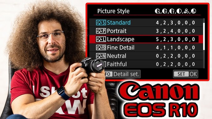 Canon: Manual do produto: EOS R10 : Menus de Separadores: Configuração