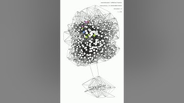 C. elegans neural network simulation in 2D - Colour coded