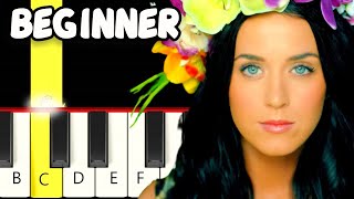 Roar - Katy Perry - Fast and Slow (Easy) Piano Tutorial - Beginner