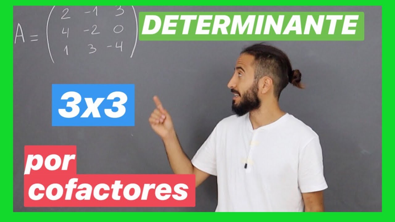 DETERMINANTE de 3x3 | por COFACTORES o ADJUNTOS