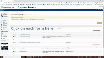 PowerSchool Parent:  Accessing General Forms