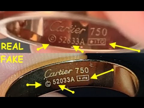 Real vs Fake Cartier love ring. How to spot original Cartier gold ring