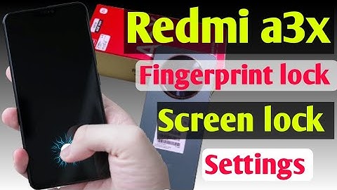 Redmi a3x mobile me fingerprint lock kaise lagaye/how to set fingerprint lock settings redmi a3x