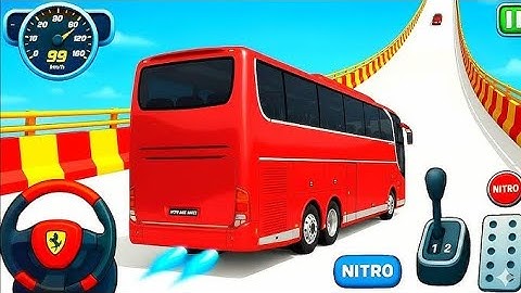 Crazy Bus Mega Ramp Impossible Racing - Bus Stunts Impossible Tracks - Android GamePlay