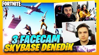 *3 FACECAM* YENİ SEZON SKYBASE CHALLENGE! (FORTNITE BATTLE ROYALE)