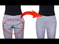 A sewing trick how to fix creases on the trousers simply