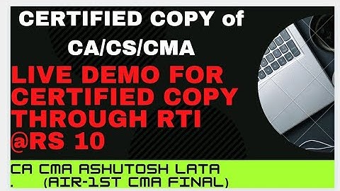 HOW to APPLY FOR CA/CMA/CS COPIES  through RTI ACT,2005 at JUST Rs.10 #CA_COPIES #ICAI #RTI