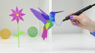 РИСУЮ КОЛИБРИ САМОЙ ТОНКОЙ 3D РУЧКОЙ В МИРЕ | САМАЯ МАЛЕНЬКАЯ ПТИЧКА КОЛИБРИ DIY 3D РУЧКА