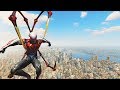 Spider-Man PS4 - Spider-Man 2099 White Suit with Iron Arms Combat & Free Roam Gameplay